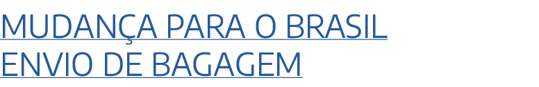 Mudan a para o Brasil Envio de Bagagem