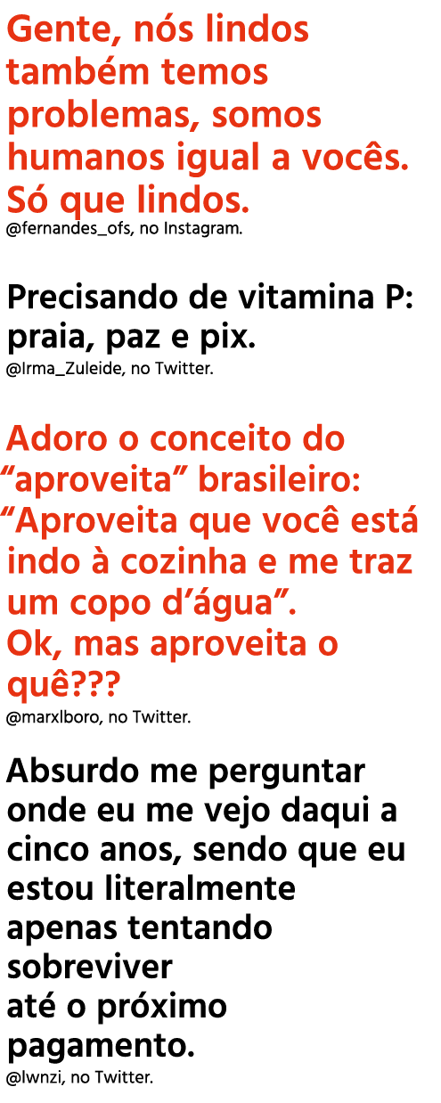 Gente, n s lindos tamb m temos problemas, somos humanos igual a voc s. S que lindos. @fernandes_ofs, no Instagram. P...