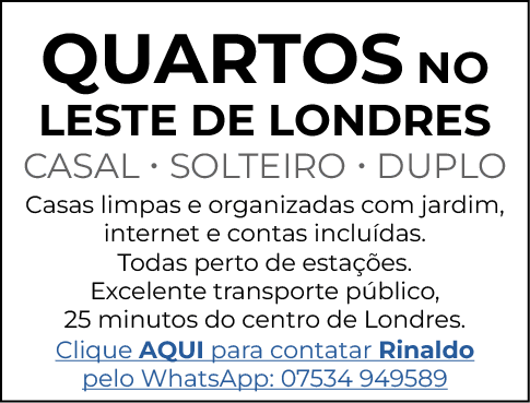 QUARTOS NO LESTE DE LONDRES CASAL • SOLTEIRO • DUPLO Casas limpas e organizadas com jardim, internet e contas inclu d...