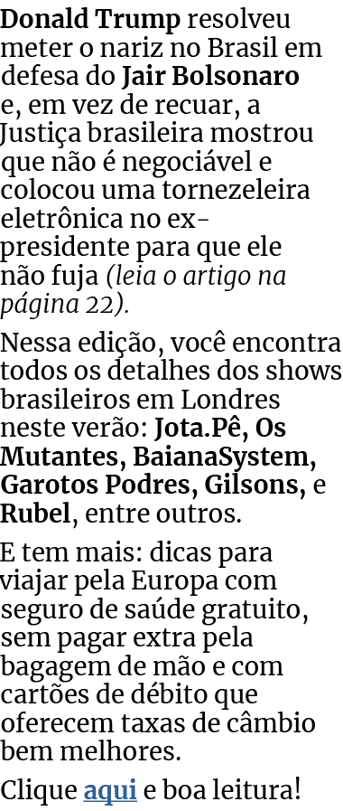 Donald Trump resolveu meter o nariz no Brasil em defesa do Jair Bolsonaro e, em vez de recuar, a Justi a brasileira m...