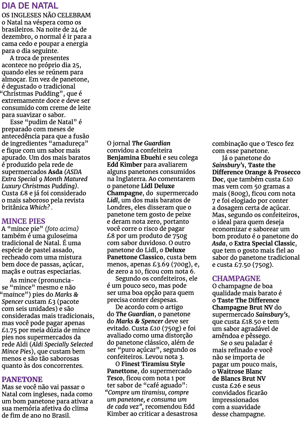 DIA DE NATAL OS INGLESES N O CELEBRAM o Natal na v spera como os brasileiros. Na noite de 24 de dezembro, o normal  ...