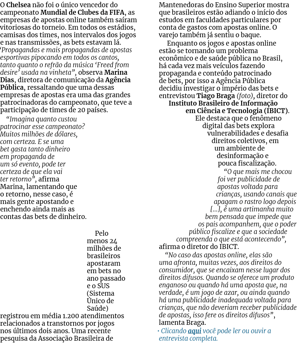 O Chelsea n o foi o nico vencedor do campeonato Mundial de Clubes da FIFA, as empresas de apostas online tamb m sa r...