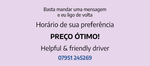 Basta mandar uma mensagem e eu ligo de volta  Horário de sua preferência preço Ótimo  Helpful & friendly driver 07951   